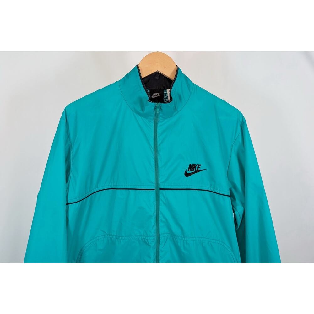 Vintage 90s Nike ACG Windbreaker Jacket Teal Green Nylon Men's Size M - Picture 2 of 5